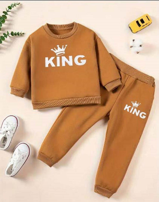 2 Pcs Boy's Polyester Printed Tracksuit