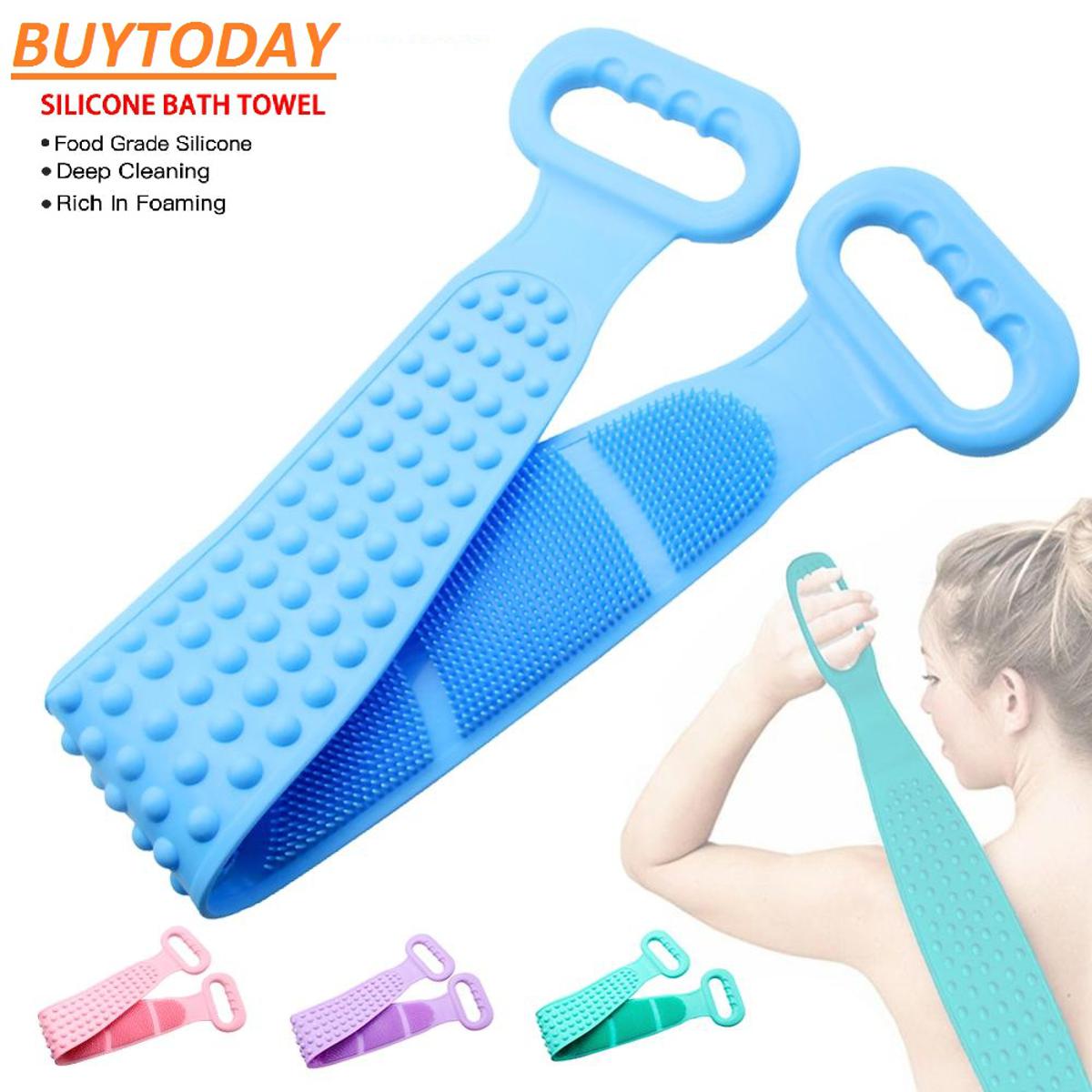 Silicone Body Back Scrubber Bath Brush Washer For Dead Skin Removal Men, Women