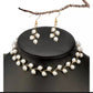Zig Zag Black Choker With Earrings for girls - Black